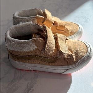 Vans - Kids Tan Shoes with Velcro Straps